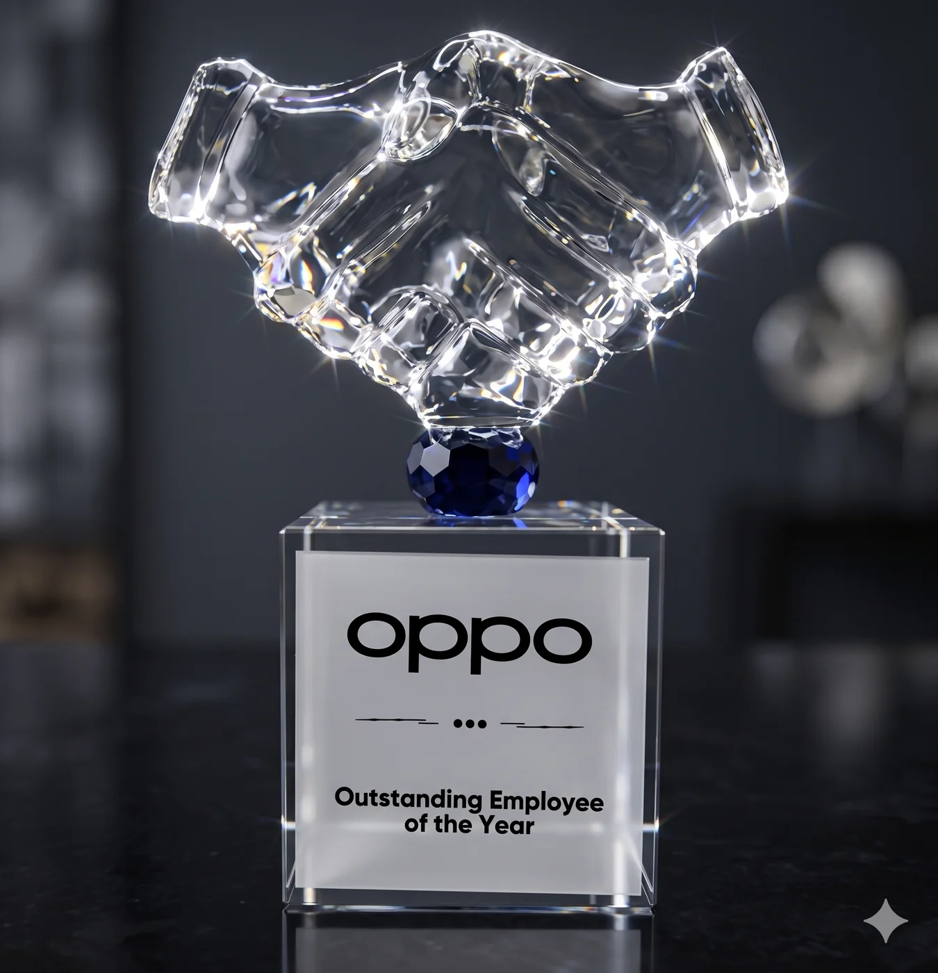 Partnership crystal award