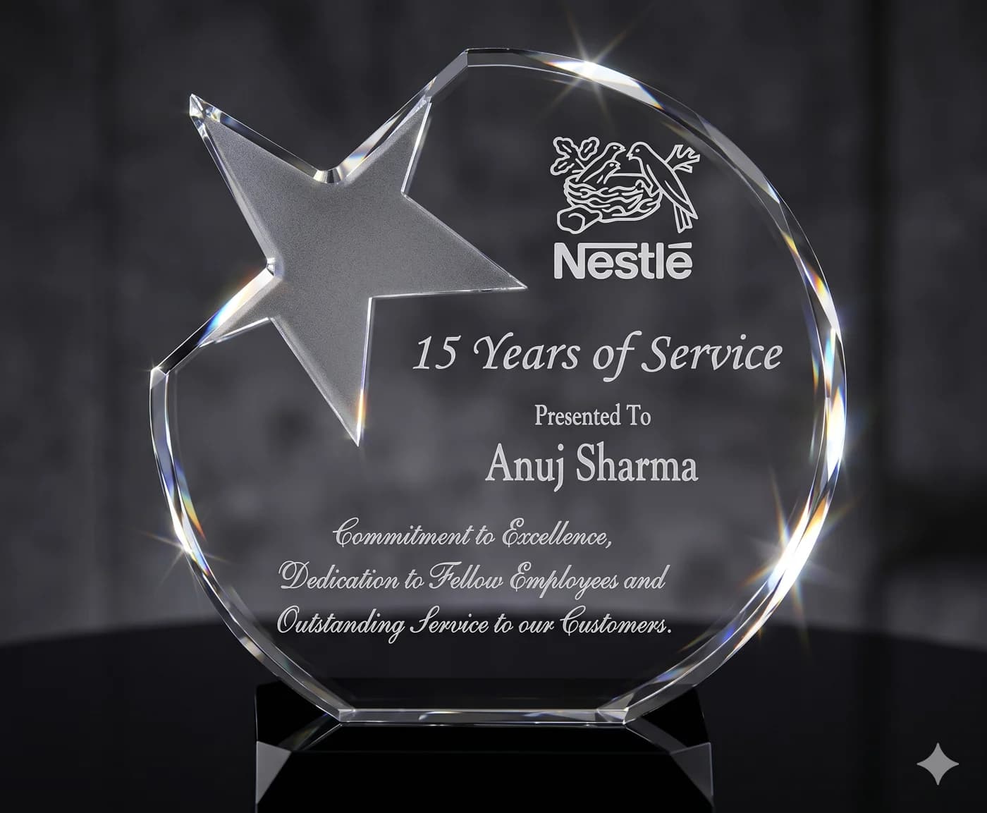 Service milestone award